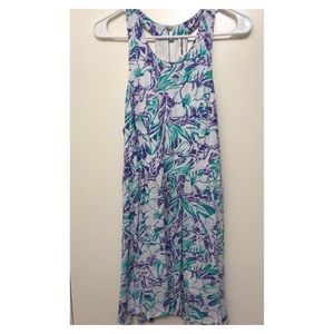 Bethany Mota mint and purple floral dress